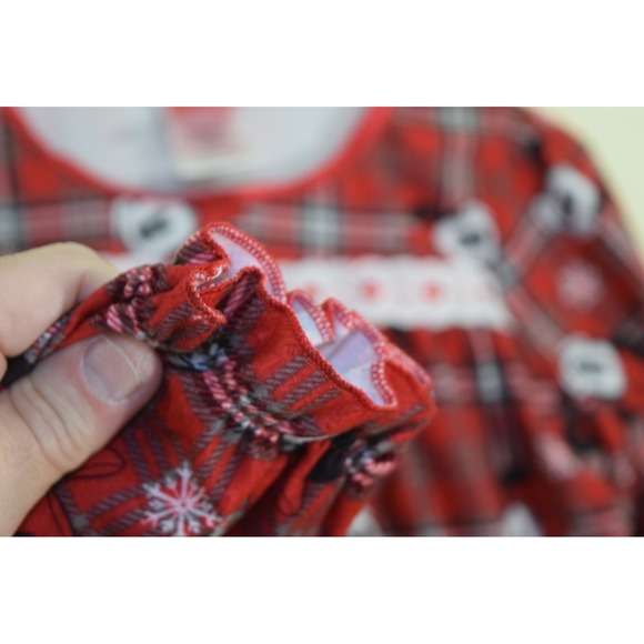 DISNEY Minnie Mouse Red Plaid Soft Flannel Nightgown GIRLS 10 Christmas - Picture 4 of 11